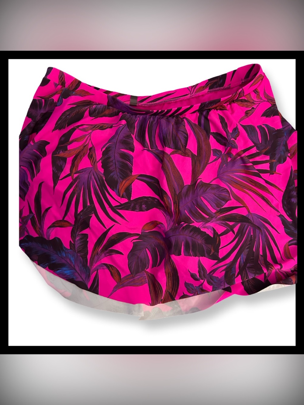 NWOT Women’s Plus Size Hot Pink Tropical Swim Skirt
